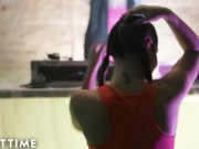 ADULT TIME Teenage Lesbian- Kristen Scott Peeps On Couple at Party 2/16