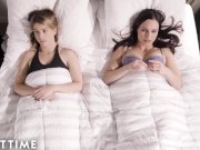 ADULT TIME Teenage Lesbian- Kristen Scott Peeps On Couple at Party 3/16