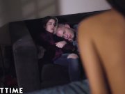 ADULT TIME Teenage Lesbian- Kristen Scott Peeps On Couple at Party 6/16