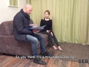 Debt4k. Collector visits teen girl Alice Klay and fucks her perfectly shave 6/16