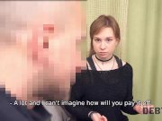 Debt4k. Collector visits teen girl Alice Klay and fucks her perfectly shave 7/16