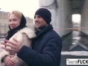 Young blonde Via Lasciva treats him to anal during breakfast 2/16