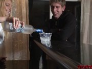 Blonde babe Holly has juicy pussy drilled and eating cum 2/16