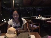 Dinner and creampie for Asian girl 2/16