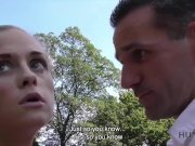 HUNT4K. Man invites couple to his place and fucks teen Shanie Ryan for cash 9/16