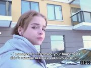 Debt4k. Nice lassie Calibri Angel glaldy sucks cock and spreads legs for de 11/16