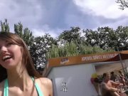 HUNT4K. Hunter meets Susan Ayn on public beach 1/16