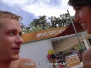 HUNT4K. Hunter meets Susan Ayn on public beach 7/16