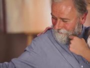 OLD4K. Old man is happy to enjoy tender body of  student Shanie Ryan 1/16
