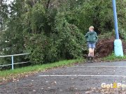 Public Pissing For Desperate Blonde 14/16