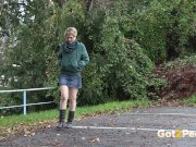 Public Pissing For Desperate Blonde 16/16