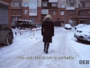 Debt4k. Pretty Maria Hurricane lassie seduces loan agent for crazy sex to c 1/16