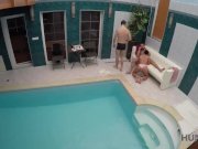 HUNT4K. Cash turns dark-haired lassie Anna Rose on so she services stranger 13/16