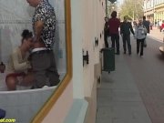 rough anal at public shopping street 2/16