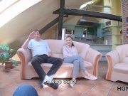 HUNT4K. Man watches how his lassie sucks strangers dick for cash 8/16