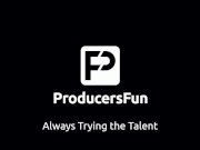 Petite Brunette masturbates in front of Mr Producer before getting fucked 16/16