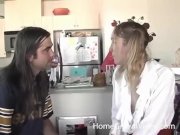 Pigtail blonde has her hairy pussy stuffed 3/16
