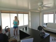 LOAN4K. Pretty blonde Allie Rae gladly gives her sissy to loan agent 6/16