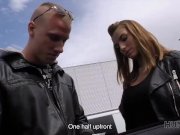 HUNT4K. Cuckold allows blonde girl Victoria Daniels touch strangers dick 2/16