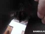 Young ebony doggystyle in the kitchen 14/16