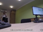 LOAN4K. Natural blonde Nathaly Teges solves all 1/16