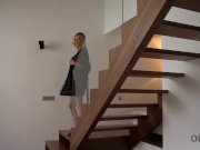 OLD4K. Passionate old and young scene in morning after a cup of tea 4/16