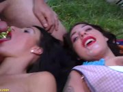 wild outdoor bukkake fuck orgy 12/16