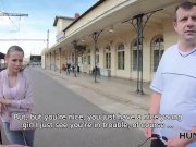 HUNT4K. Man watches how his lassie sucks strangers dick for cash 4/16