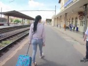 HUNT4K. Man watches how his lassie sucks strangers dick for cash 6/16