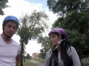 HUNT4K. Couple of roller skaters needs cash so why chick undresses 7/16