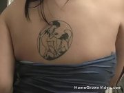 Two hairy brunette amateur lesbians playing with toys 10/16