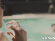 MARISKAX Elena Black rides a hard cock out by the pool 2/16