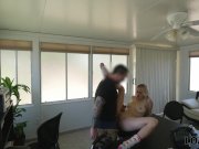 LOAN4K. Allie Rae tells she is a stripper so why loan agent gets horny 12/16