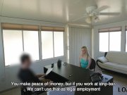 LOAN4K. Allie Rae tells she is a stripper so why loan agent gets horny 2/16