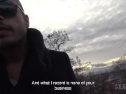 HUNT4K. Man should watch how his girlfriend Jenifer Red has sex for money 3/16