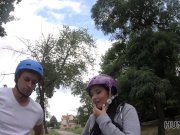 HUNT4K. Cameraman pays enough to fuck beautiful brunette girl 5/16