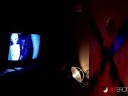 Tattooed slut Mallory Maneater takes on two dicks 1/16