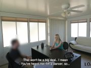 LOAN4K. Allie Rae tells she is a stripper so why loan agent gets horny 6/16