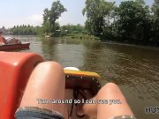 HUNT4K. Outdoor sex for cash makes happy hunter, girl, and her man 1/16