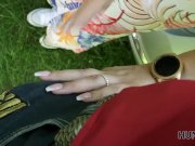 HUNT4K. Outdoor sex for cash makes happy hunter, girl, and her man 12/16