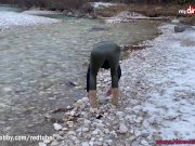 MyDirtyHobby - Busty teen gets a huge cumshot while fucking in the snow 3/16