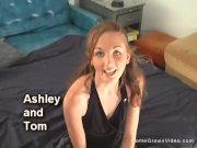 Tiny nervous teen makes her very first porn video 1/16