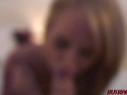 Kinky blonde Madison James blows cock before POV drilling 10/16