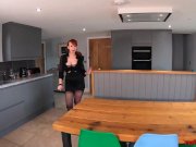 Busty redhead mature Red XXX touches her pussy 1/16