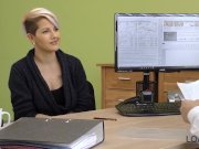 LOAN4K. Busty Lussy worships dick and balls to get necessary loan 4/16