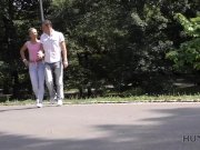 HUNT4K. Teen loses wallet but charismatic man offers cash for anal 1/16