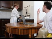 SIS. PORN. Horny guy convinces stepsis blow cock then fucks tight cunt 4/16