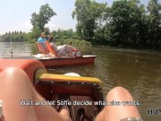 HUNT4K. Hunter fucks busty lady in the middle of the public park 1/16