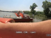 HUNT4K. Hunter fucks busty lady in the middle of the public park 3/16