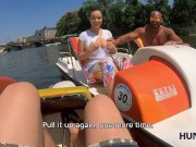 HUNT4K. Hunter fucks busty lady in the middle of the public park 4/16